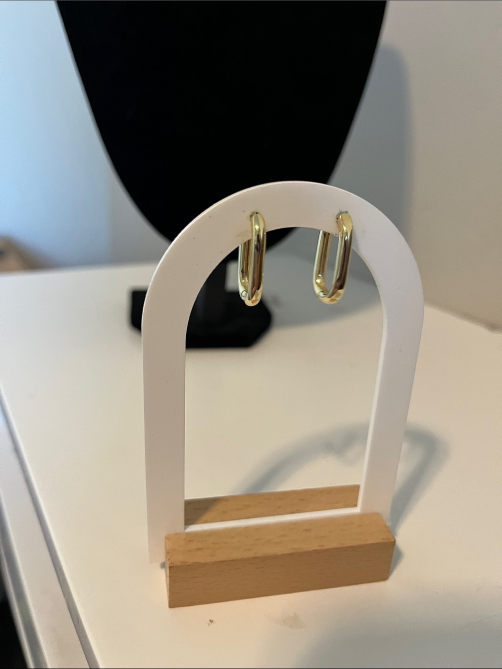 Classic Gold square hoop huggie style  Earring